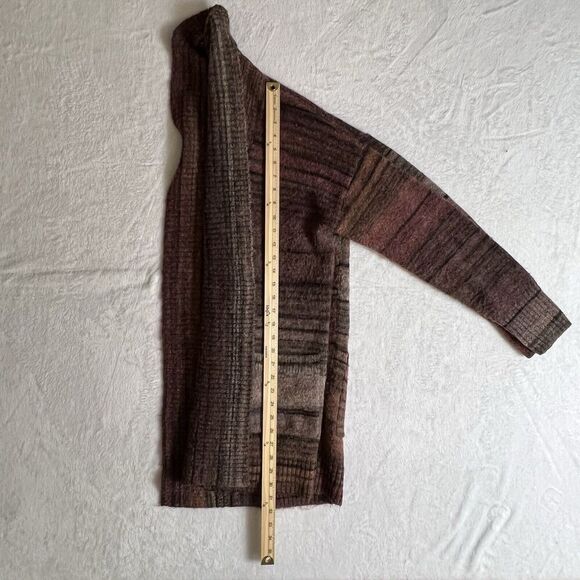 Max Studio Women’s Open Knit Wool Blend Cardigan Size XL Multicolor Rainbow Cozy - Picture 7 of 8